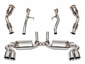 Fabspeed Exhaust Performance Package WITHOUT ECU Tuning Upgrade, Polished Stainless Steel. Porsche 957 Turbo / Turbo S (2008-2010) - 95511302340, 95511302440, 95511302230, 95511302231, 95511302130, 95511302131 - FS.POR.957T.SPKGP